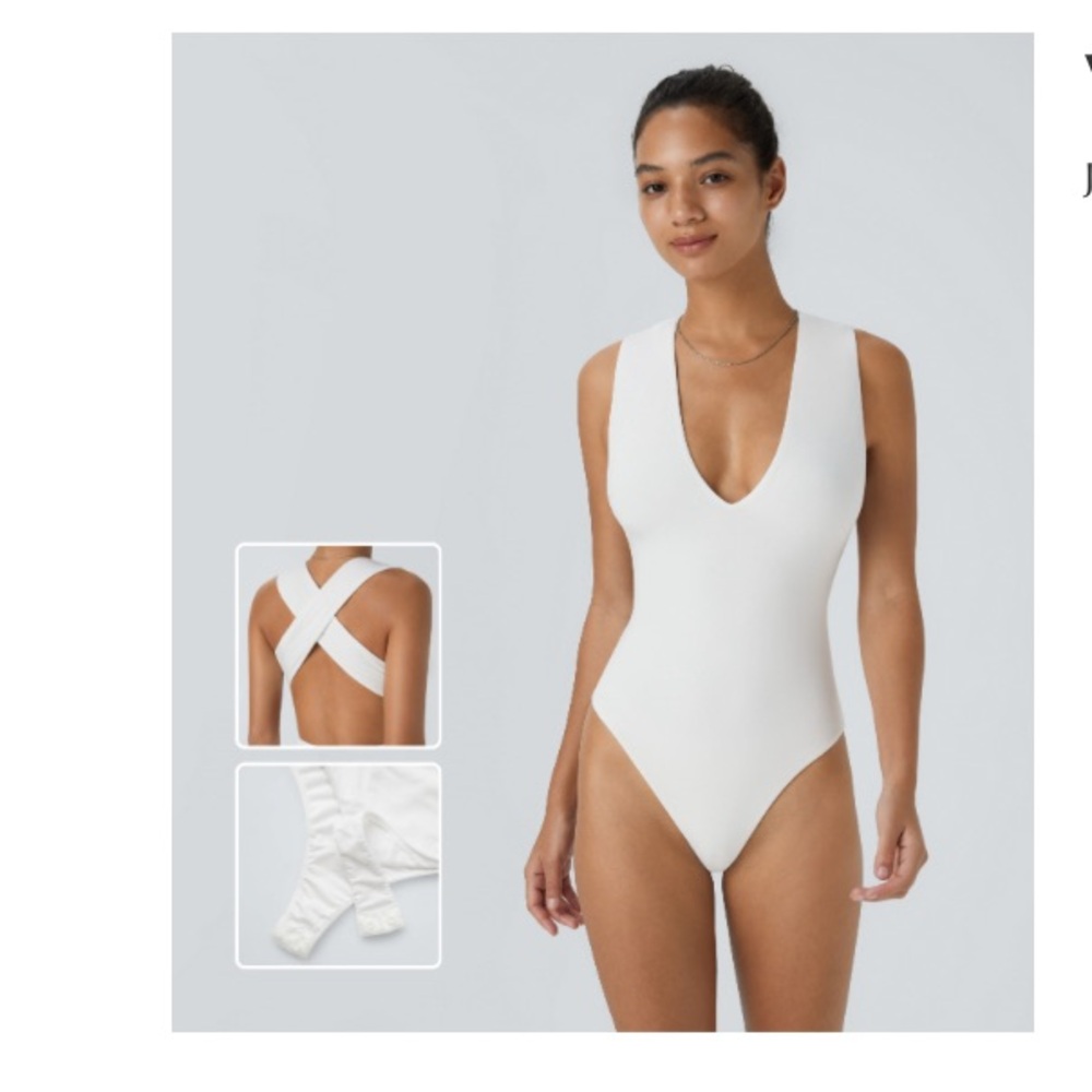 HALARA White Sleeveless Bodysuit